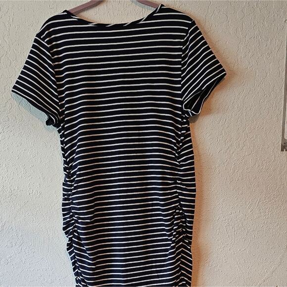Isabel Maternity Blue Striped Tee Shirt Dress size XL - Picture 7 of 8